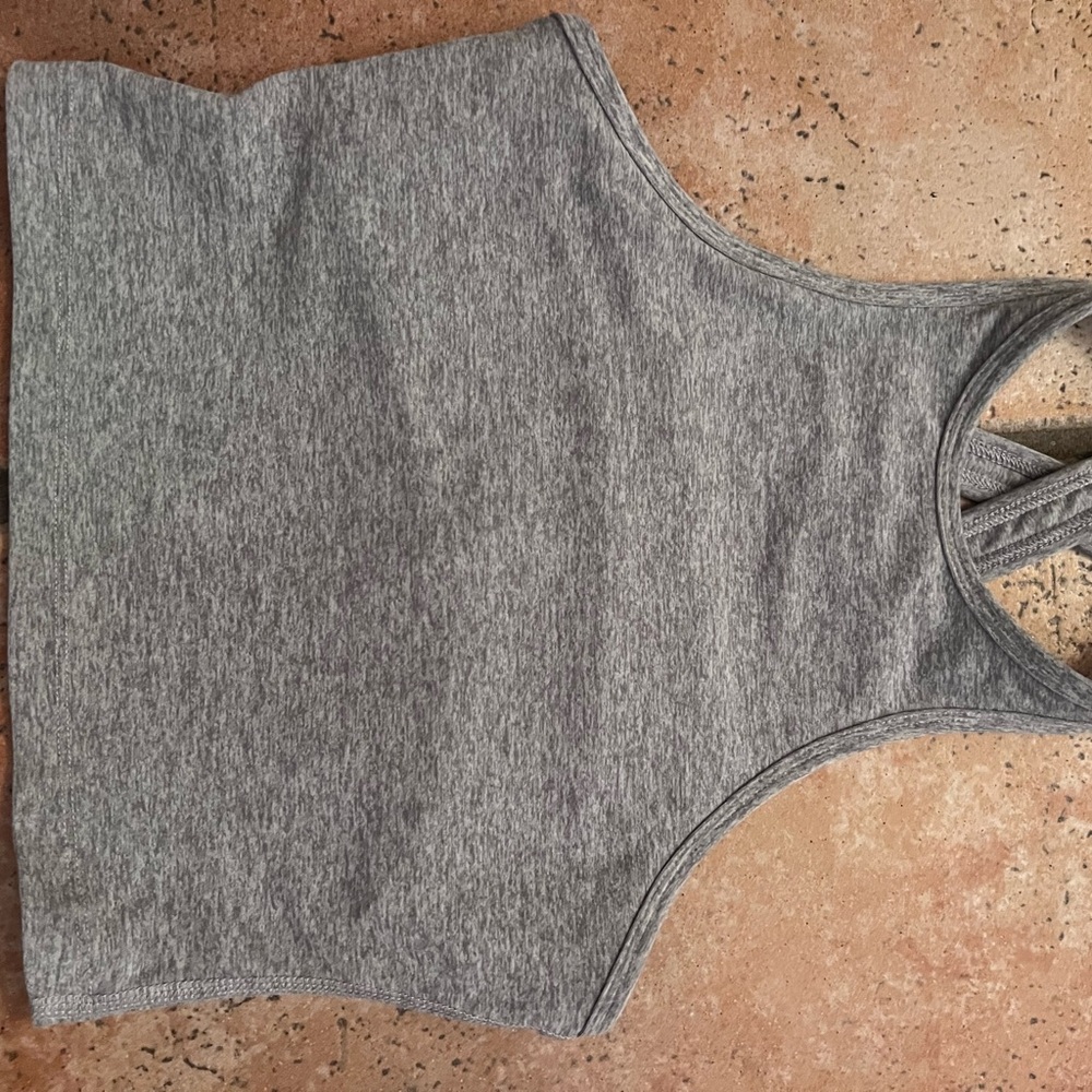 Beyond Yoga Gray Tank Top Halter Cross Back